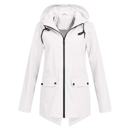 Veste De Pluie Zippée Pour Femmes | Mi-longueur