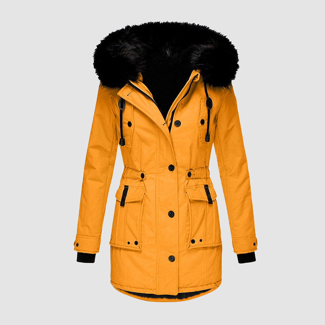 Manteau Femme Hiver Long Capuche Fourrure Douce - LuxeStyle