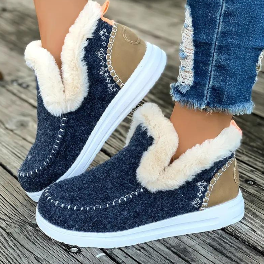 OGNYANA - Bottes D'hiver Douces et Chaudes pour Femmes