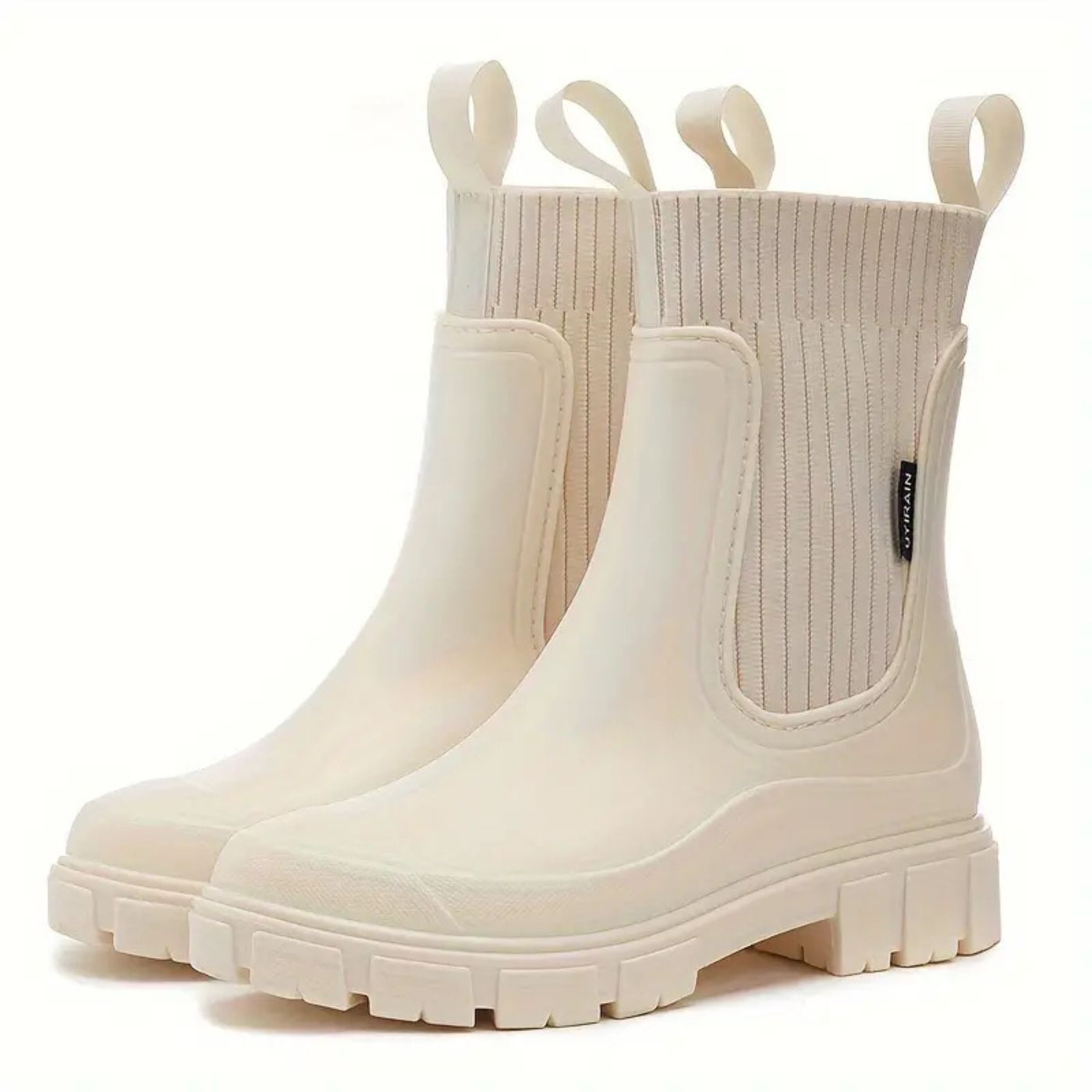 Bottes Imperméables Chic avec Fermeture Éclair et Semelle antidérapante