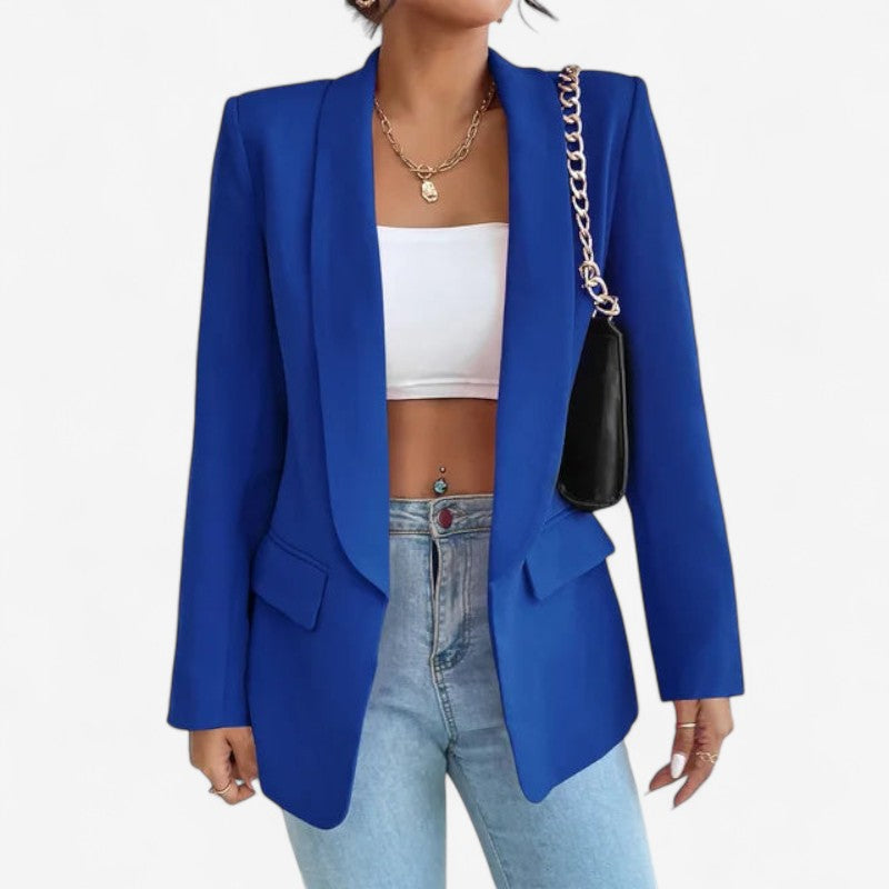Blazer Féminin Slim avec Manches Longues et Poches