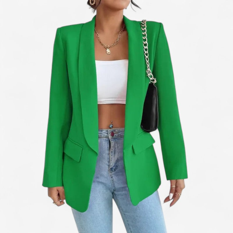 Blazer Féminin Slim avec Manches Longues et Poches