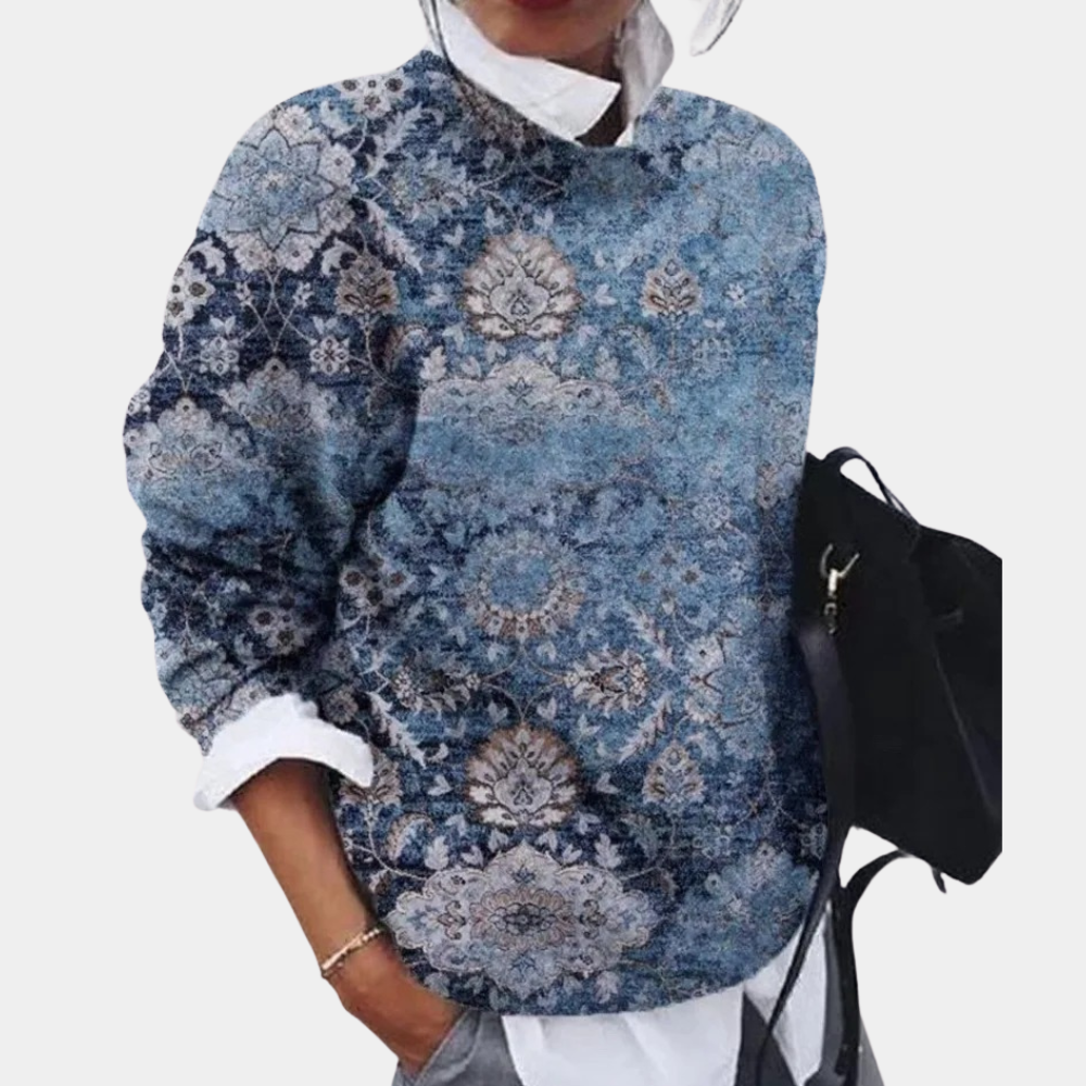 Pull Femme Imprimé Élégant pour Tous les Jours