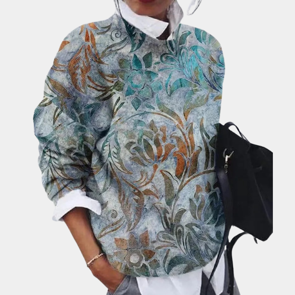 Pull Femme Imprimé Élégant pour Tous les Jours