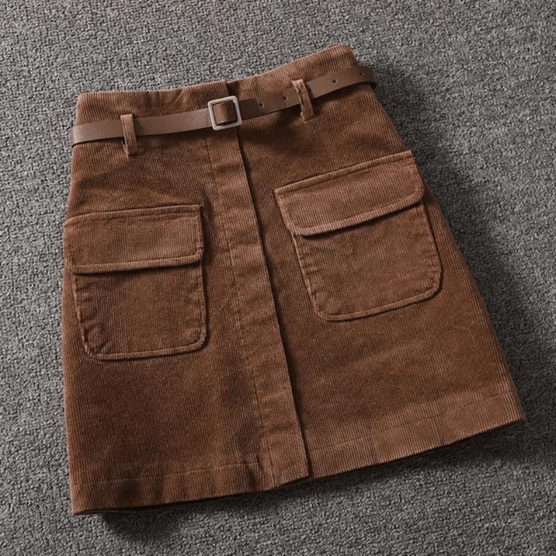 Jupe Femme Courte Velours Doux - Coupe Large & Détails Raffinés - LuxeStyle