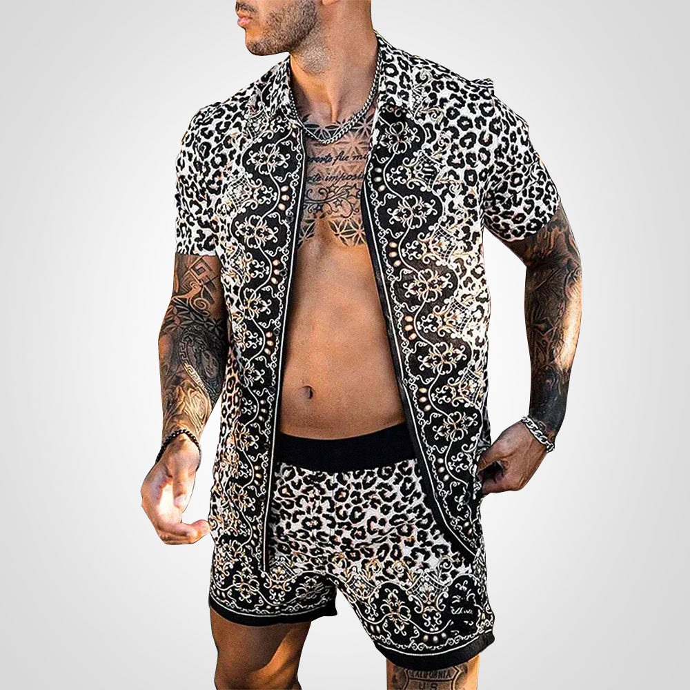 Chemise Detendue Manches Courtes et Short Large