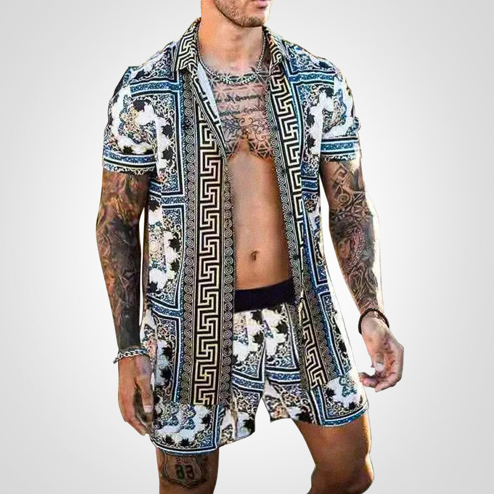 Chemise Detendue Manches Courtes et Short Large