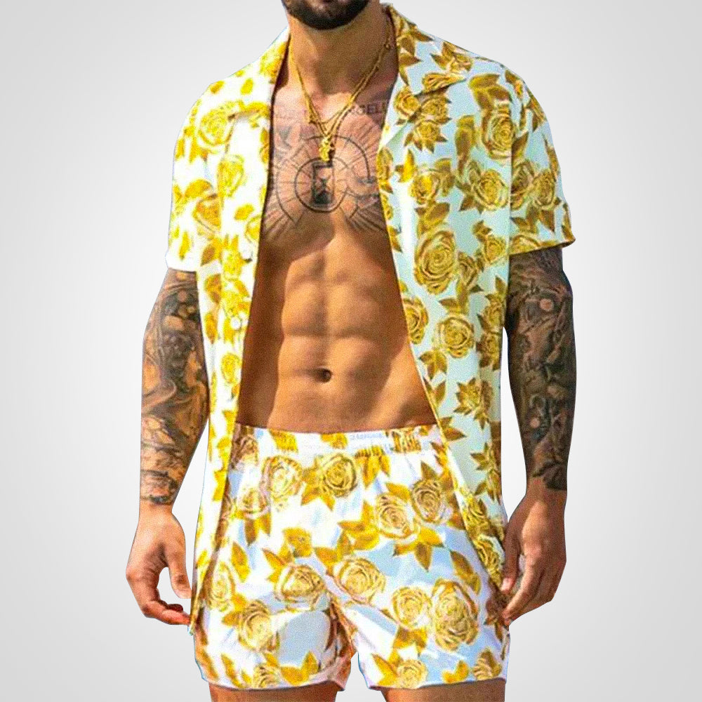 Chemise Detendue Manches Courtes et Short Large