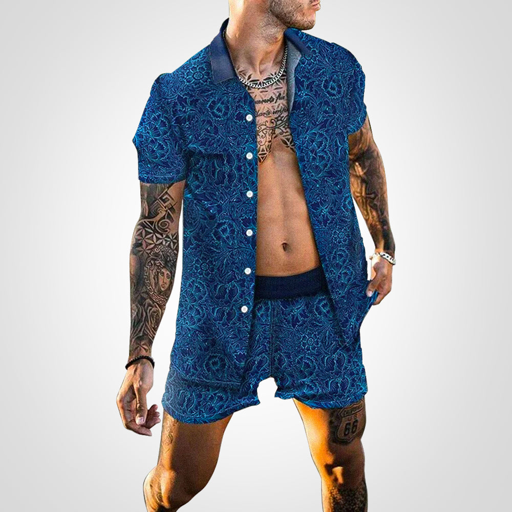 Chemise Detendue Manches Courtes et Short Large