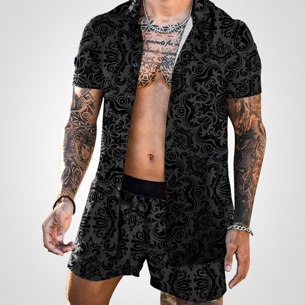 Chemise Detendue Manches Courtes et Short Large - LuxeStyle