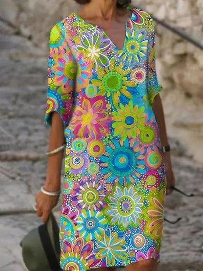 Soleina™ – Robe Femme d’Été Chic en Pur Coton 100% Respirant et Élégant