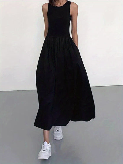 Fluerine™ – Robe Longue Femme Été Élégante et Fluide à Col Rond