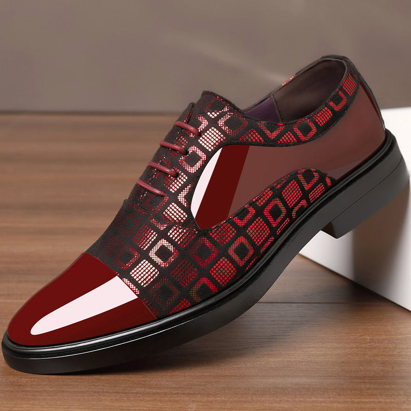 Chaussures de Mariage Élégantes Pour Hommes À Motifs Géométriques Modernes