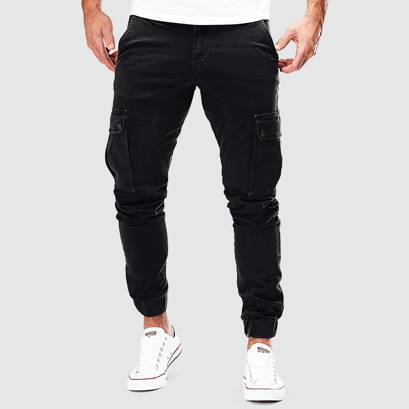 Pantalon Cargo Homme Slim Léger Multi-Poches