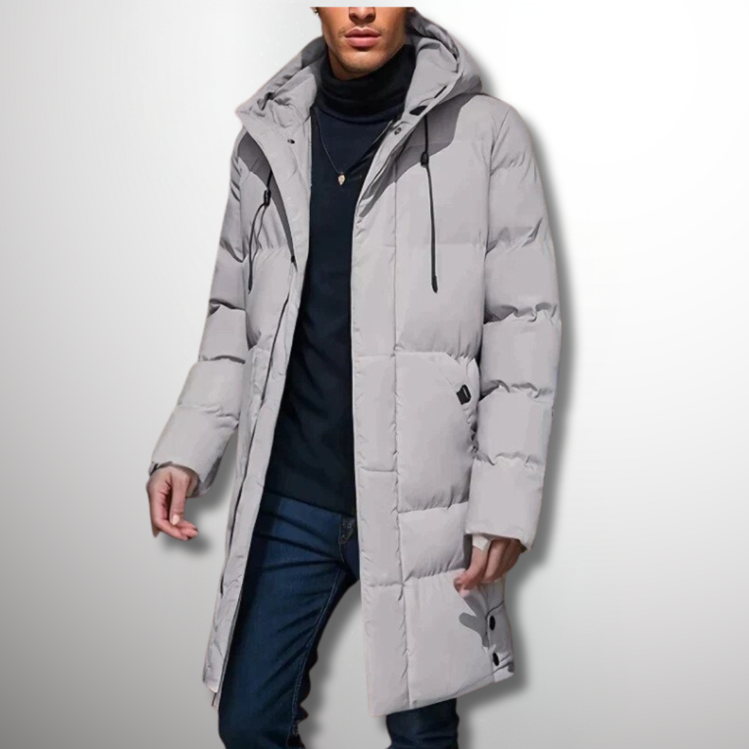 Parka Hiver Épais Gris Homme Capuche - LuxeStyle