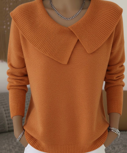 Pull femme rouge décolleté large