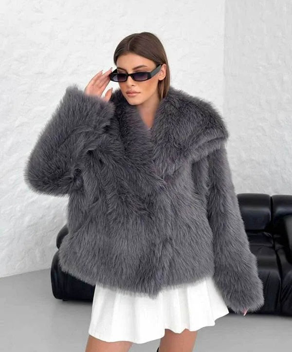 Veste Femme Hiver Élégante Col Montant