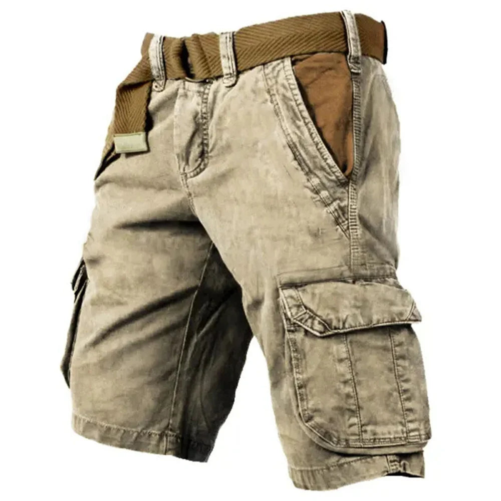 Pantalon Chino Brun avec Ceinture pour Homme
