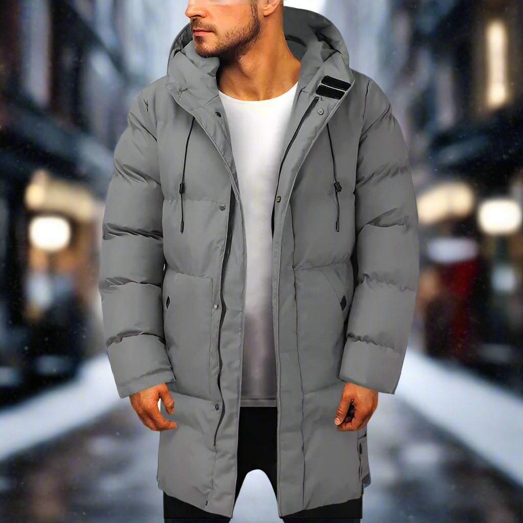 Parka Hiver Doublé Gris Homme - LuxeStyle