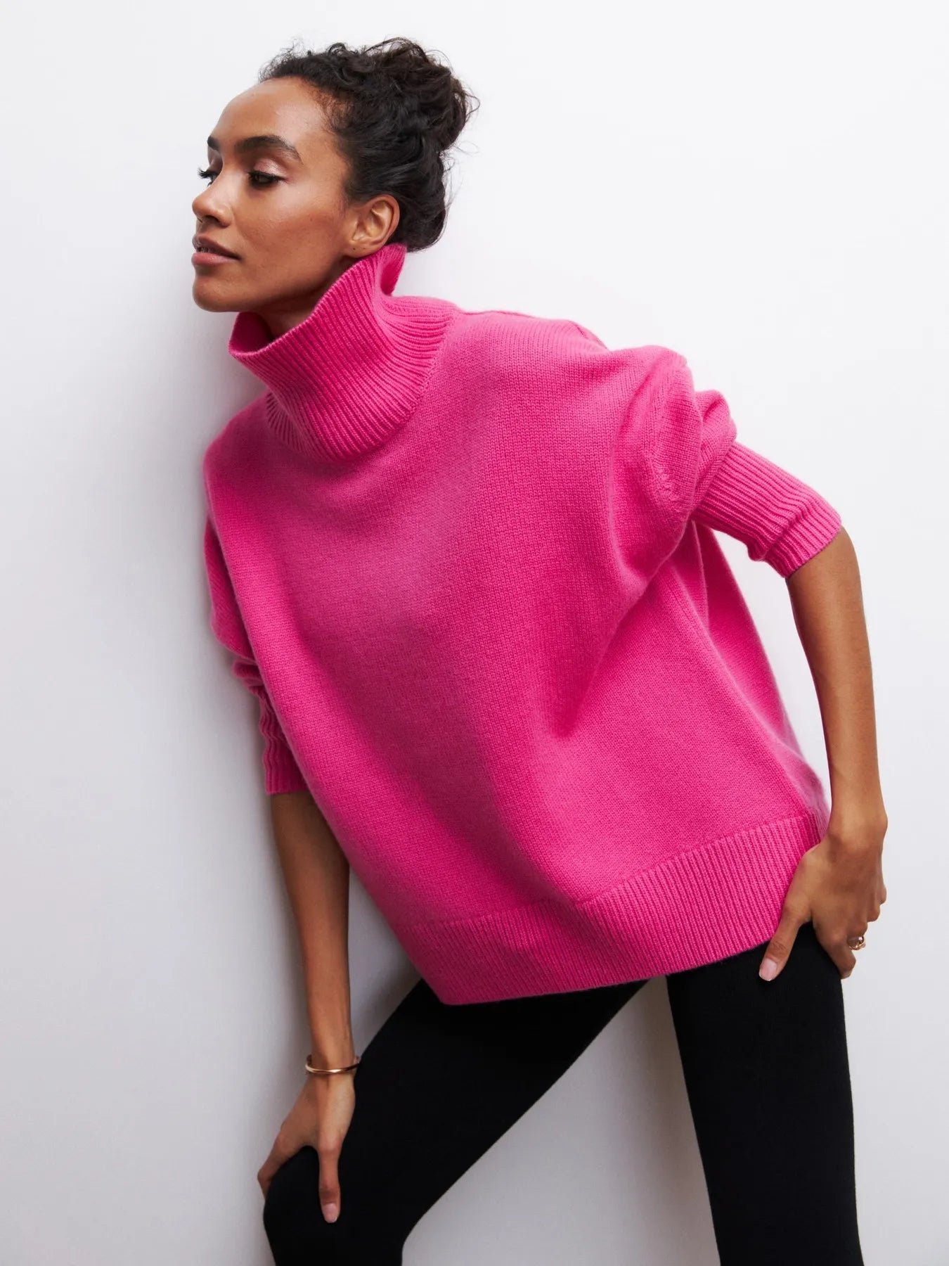 Pull Femme Laine Douce Col Rond Châtain