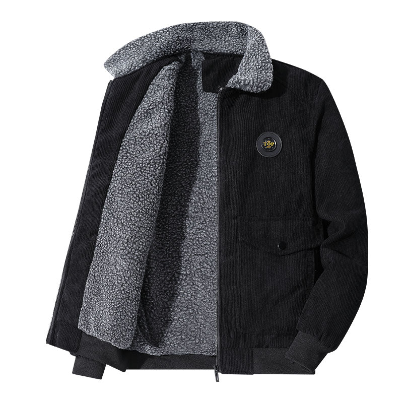 Veste en velours doux pour homme | Hiver chaud