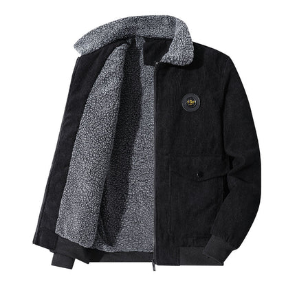 Veste en velours doux pour homme | Hiver chaud