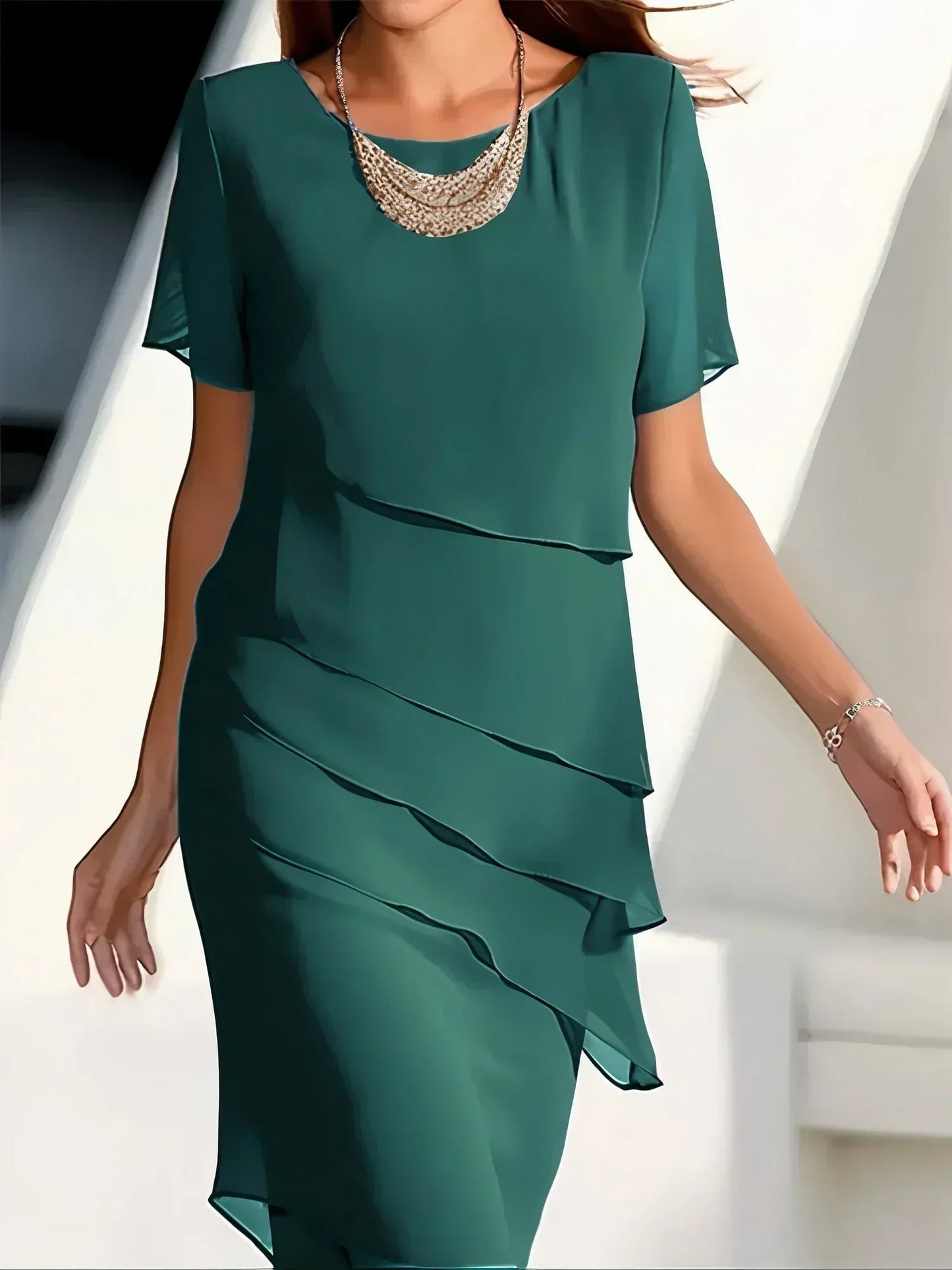 Robe Chic en Dentelle pour Femme | Taille Mi-Longue