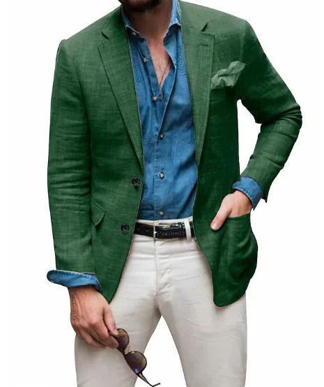 Blazer Élégant Homme avec Poche poitrine pour Printemps