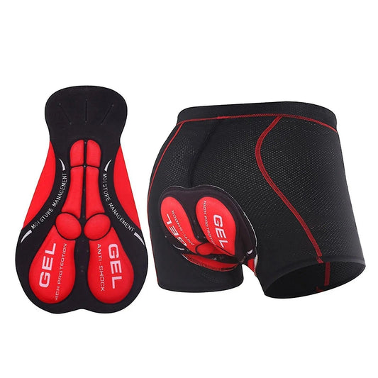Chausson de vélo confort gel rouge noir homme - LuxeStyle