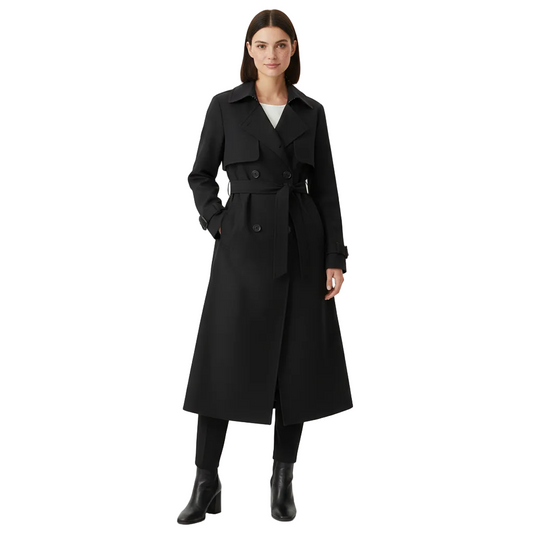 Manteau Femme Élégant Mi-Long avec Ceinture - LuxeStyle
