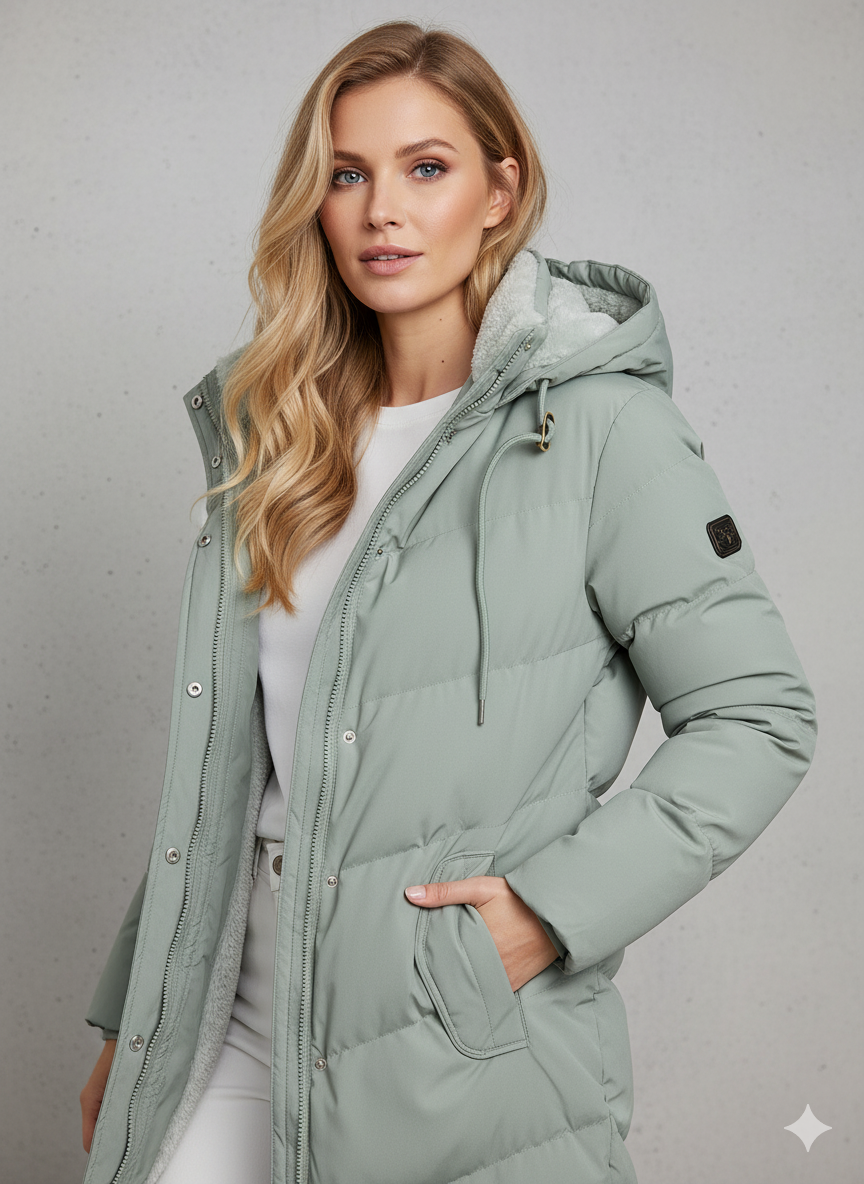 Manteau Femme Hiver Chic à Capuche Oversize