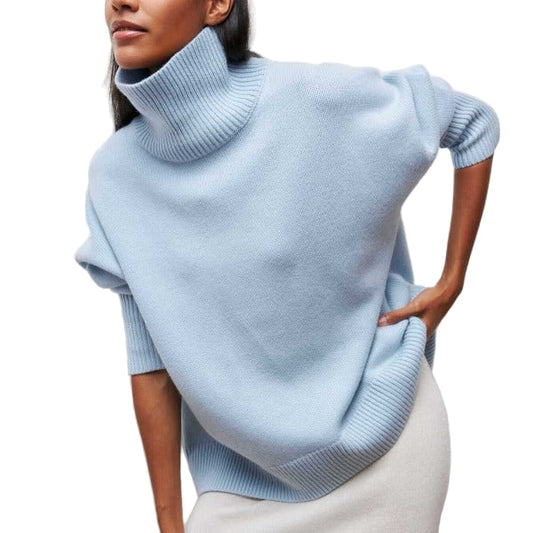 Pull Femme Col Roulé Doux Hiver - luxestyle