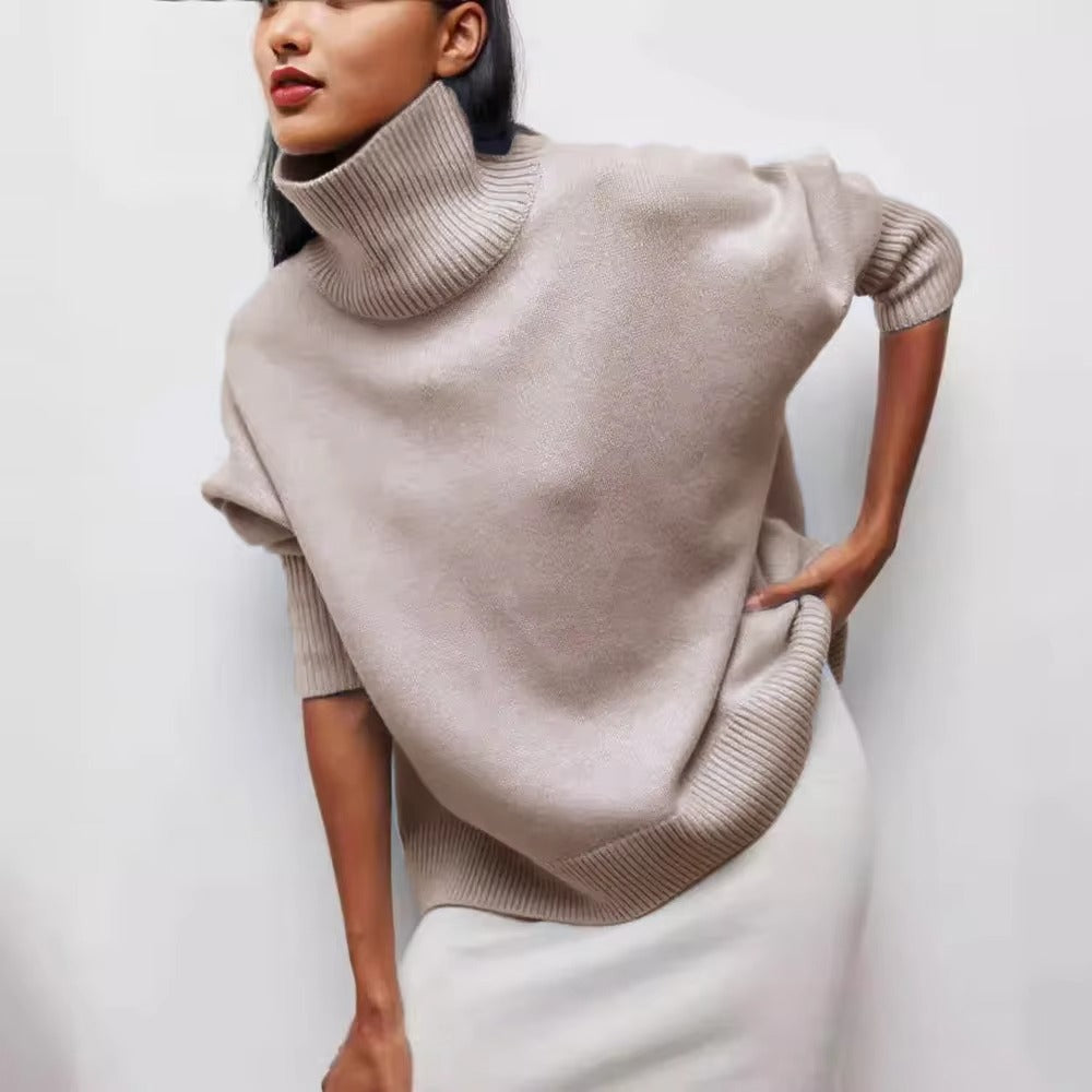 Pull Femme Col Roulé Doux Hiver
