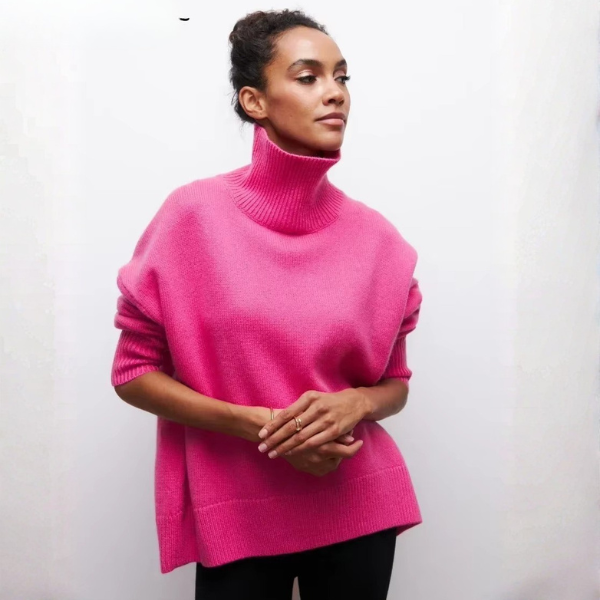 Pull Femme Col Roulé Doux Hiver