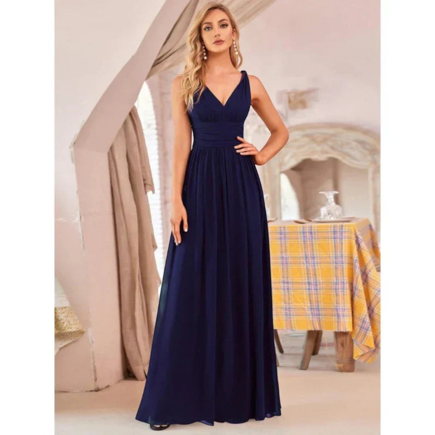 Robe de Soirée Élégante en V pour Femmes