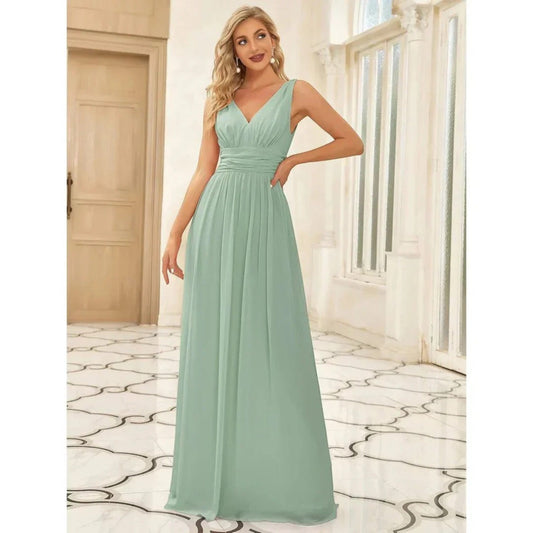 Robe de Soirée Élégante en V pour Femmes - LuxeStyle
