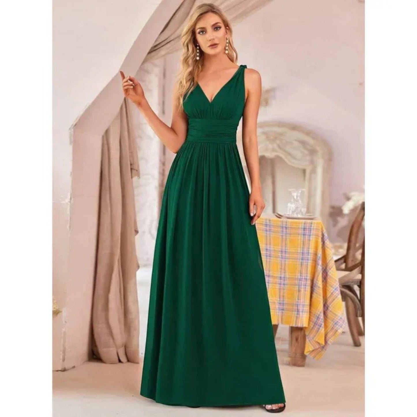 Robe de Soirée Élégante en V pour Femmes
