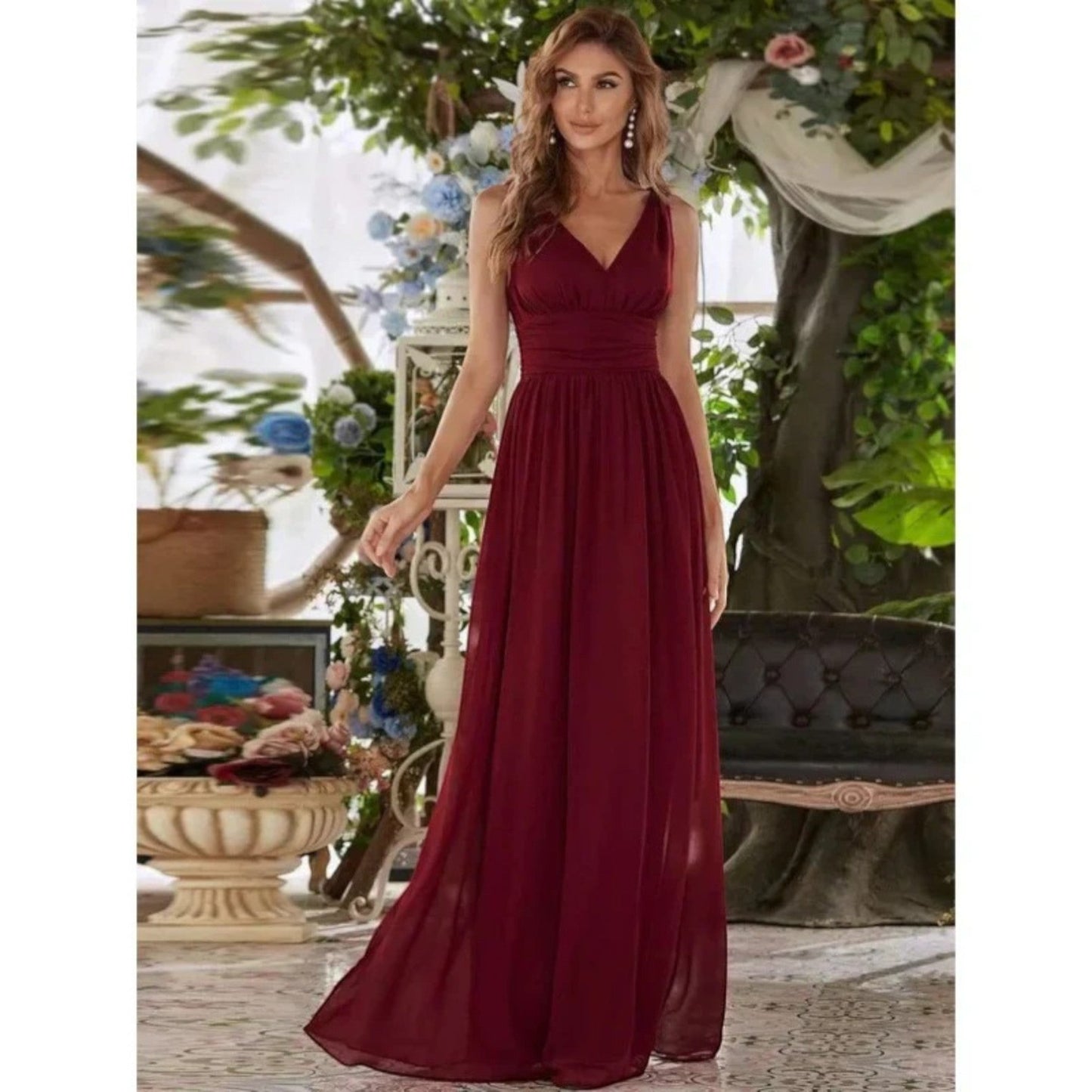 Robe de Soirée Élégante en V pour Femmes