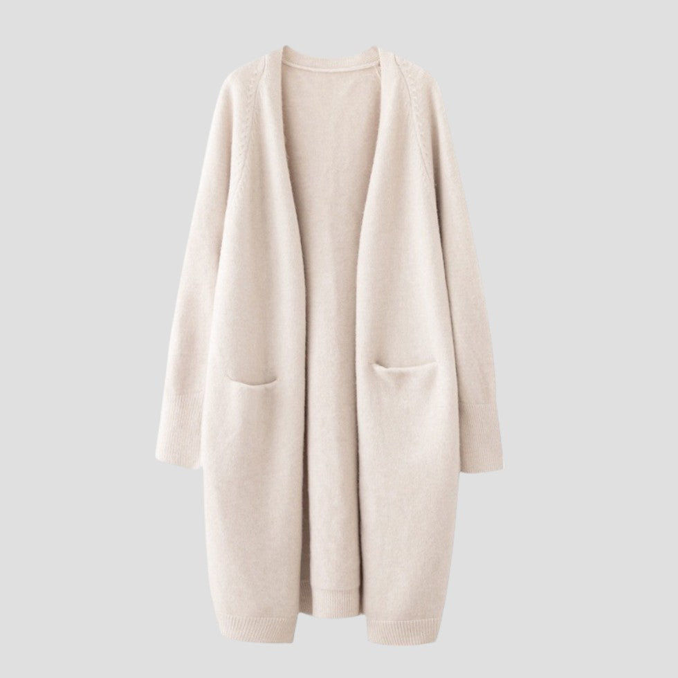 Gilet en cachemire pour femme avec long devant ouvert