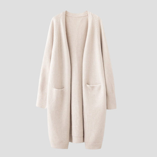 Gilet en cachemire pour femme avec long devant ouvert