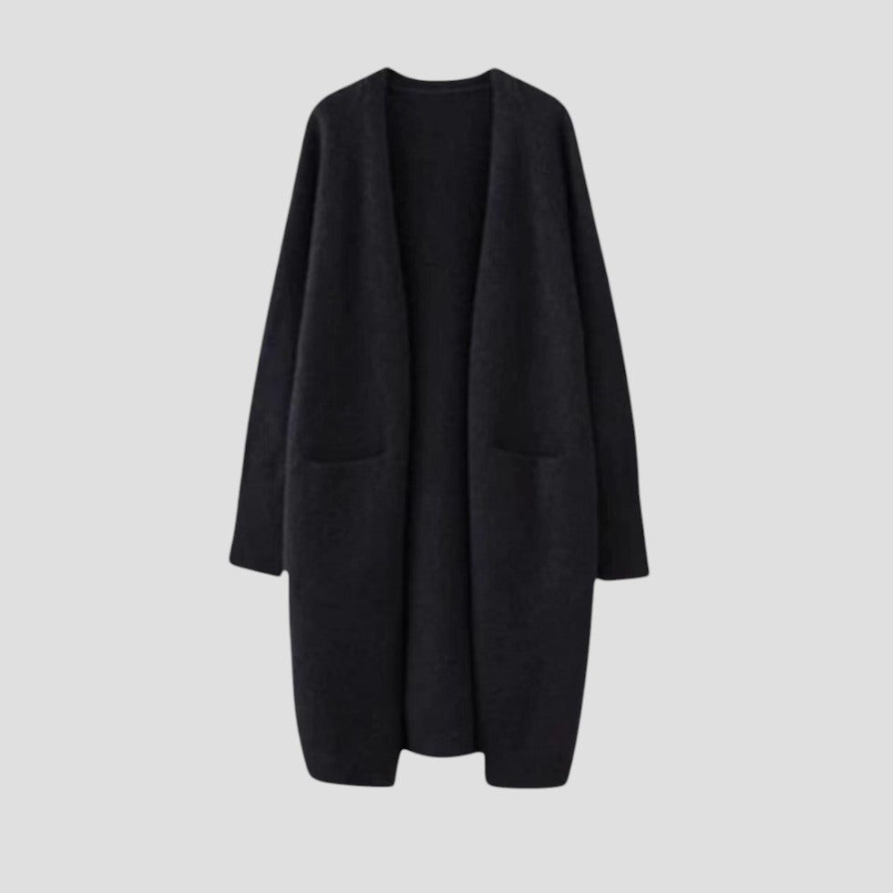 Gilet en cachemire pour femme avec long devant ouvert
