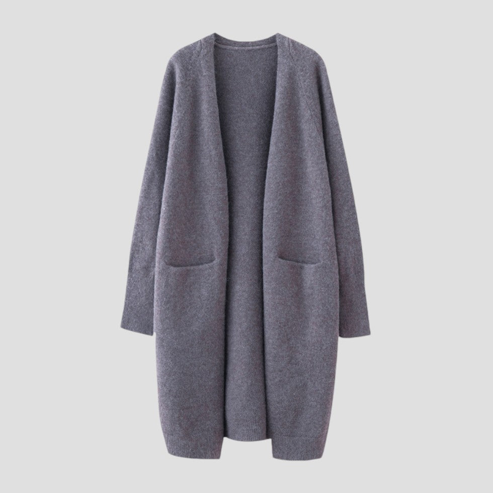 Gilet en cachemire pour femme avec long devant ouvert