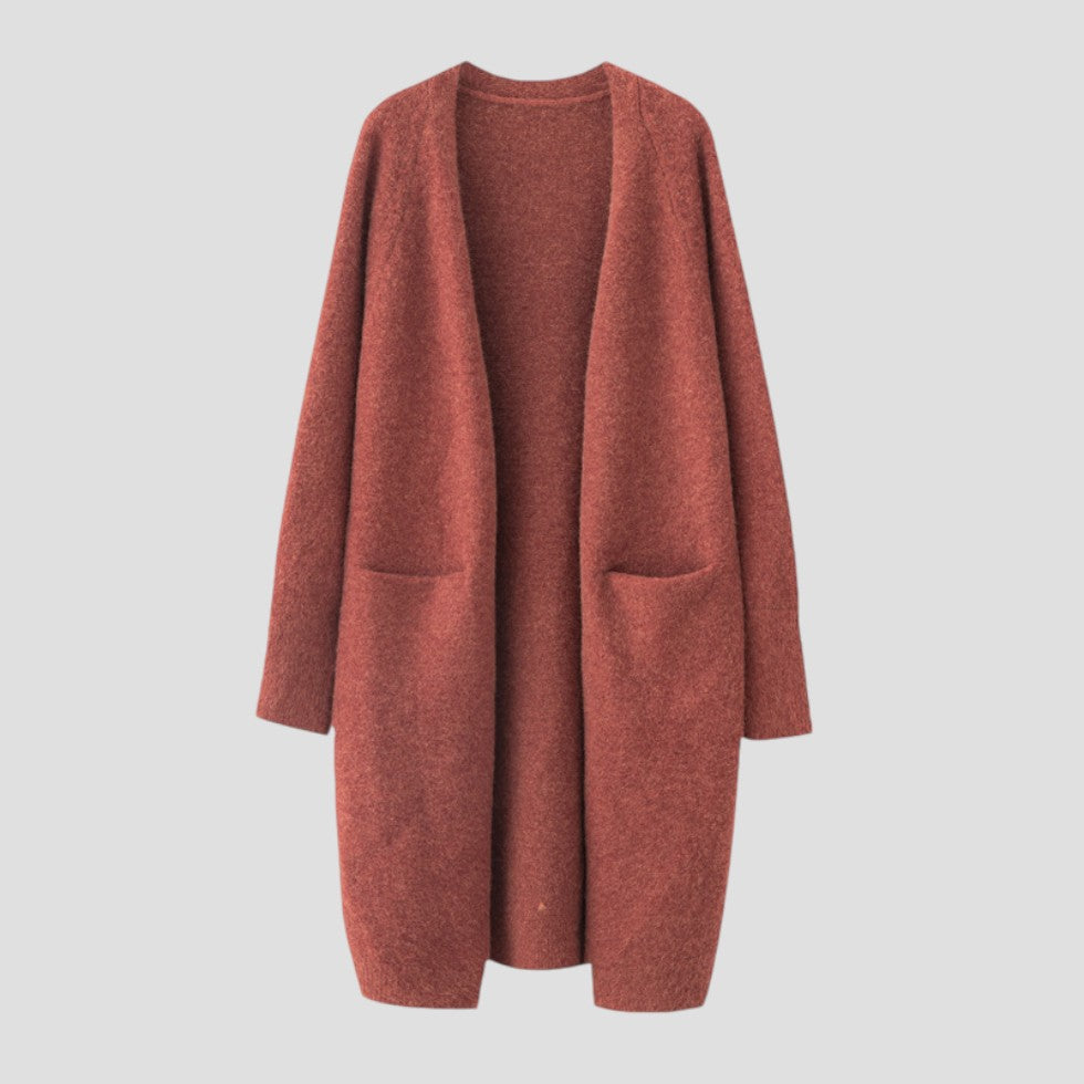 Gilet en cachemire pour femme avec long devant ouvert