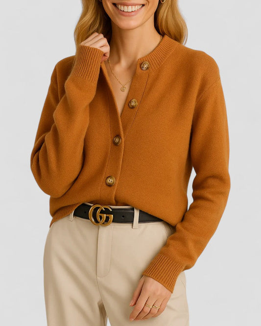Gilet en maille boutonné pour femme
