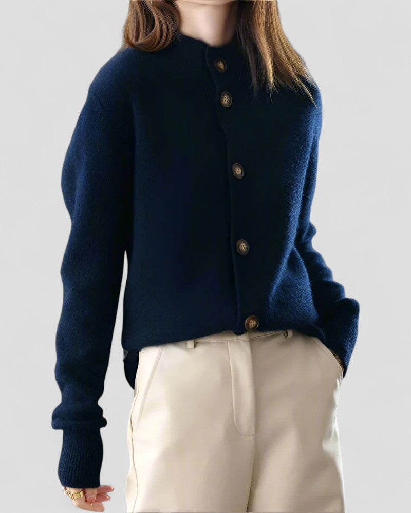 Gilet en maille boutonné pour femme