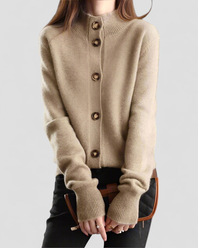 Gilet en maille boutonné pour femme