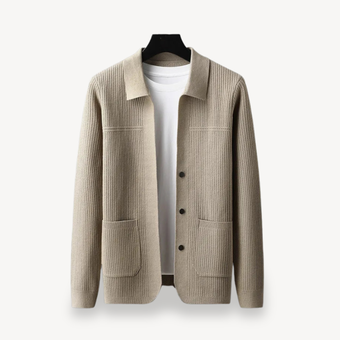 Gilet en maille côtelée pour homme