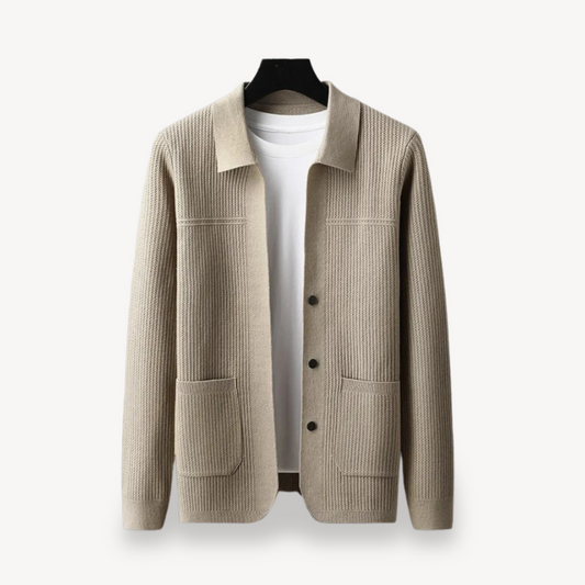 Gilet en maille côtelée pour homme