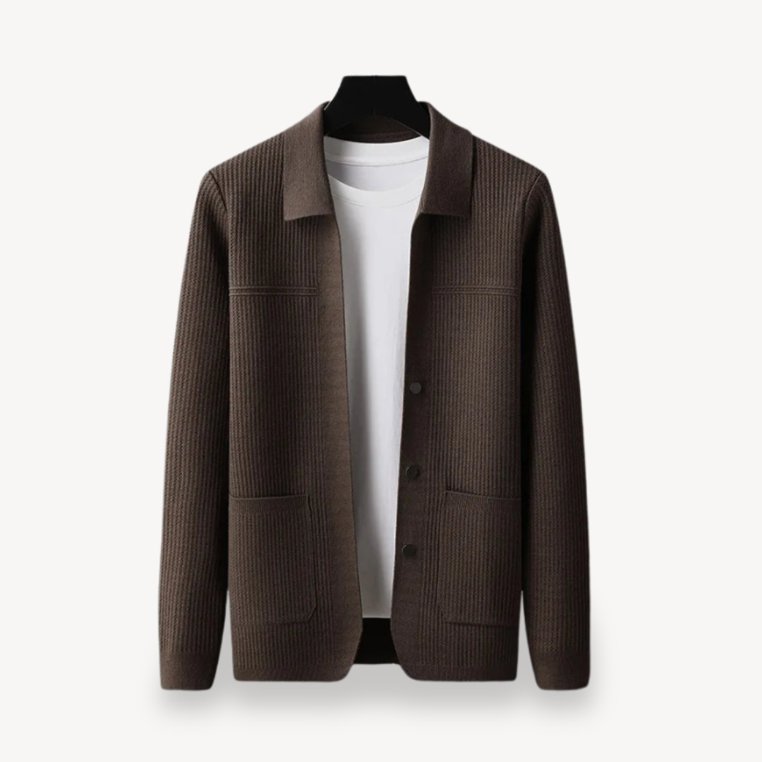 Gilet en maille côtelée pour homme