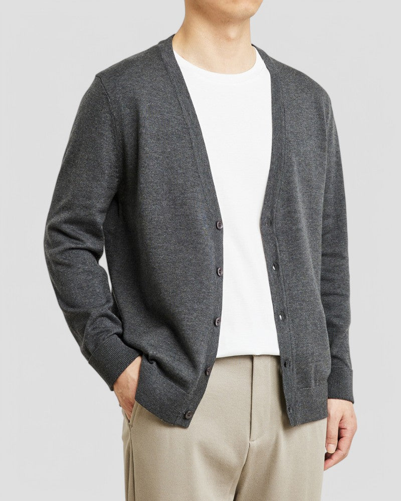 Gilet léger en maille pour homme avec boutons